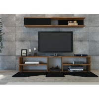 Comodă TV Hanah Home Tac Walnut Black imaginea #2 — magazin online Desire.md
