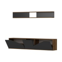 Comodă TV Hanah Home Tac Walnut Black imaginea #4 — magazin online Desire.md