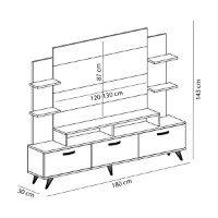Living Hanah Home Diana White Walnut imaginea #3 — magazin online Desire.md