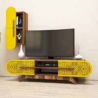 Living Hanah Home Defne Walnut Yellow