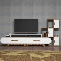 Comodă TV Hanah Home Flora S Walnut White imaginea #3 — magazin online Desire.md