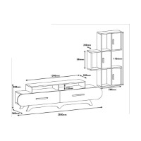 Comodă TV Hanah Home Flora S Walnut White imaginea #6 — magazin online Desire.md