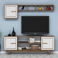 Living Hanah Home Ayla Walnut White
