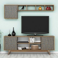 Living Hanah Home Inci Walnut Blue