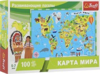 Puzzle Trefl 100 World Map RU (15527) imaginea #2 — magazin online Desire.md