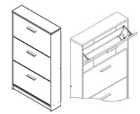 Rafturi pentru pantofi Gerbor Nepo SFB3K Stejar Sonoma imaginea #2 — magazin online Desire.md