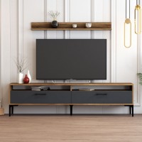 Comodă TV Hanah Home Istanbul Walnut Anthracite
