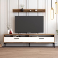 Comodă TV Hanah Home Istanbul Walnut White