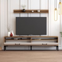 Comodă TV Hanah Home Istanbul Walnut White imaginea #3 — magazin online Desire.md