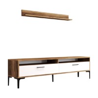 Comodă TV Hanah Home Istanbul Walnut White imaginea #5 — magazin online Desire.md