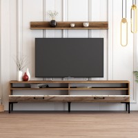 Comodă TV Hanah Home Istanbul Walnut White Marble imaginea #3 — magazin online Desire.md