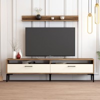 Comodă TV Hanah Home Istanbul Walnut Cream