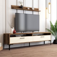 Comodă TV Hanah Home Istanbul Walnut Cream imaginea #2 — magazin online Desire.md
