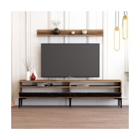 Comodă TV Hanah Home Istanbul Walnut Black Marble imaginea #3 — magazin online Desire.md