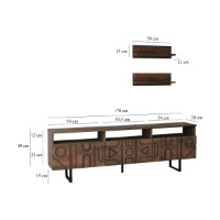 Comodă TV Hanah Home Aristo Walnut imaginea #11 — magazin online Desire.md