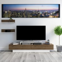 Comodă TV Hanah Home Lusi White Walnut