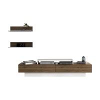 Comodă TV Hanah Home Lusi White Walnut imaginea #2 — magazin online Desire.md