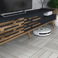 Comodă TV Hanah Home Valensiya Walnut Anthracite imaginea #4 — magazin online Desire.md