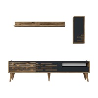 Comodă TV Hanah Home Valensiya Walnut Anthracite imaginea #6 — magazin online Desire.md