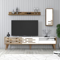 Comodă TV Hanah Home Valensiya Walnut White