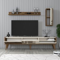 Comodă TV Hanah Home Valensiya Walnut Cream imaginea #2 — magazin online Desire.md