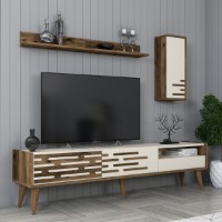 Comodă TV Hanah Home Valensiya Walnut Cream imaginea #3 — magazin online Desire.md