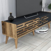 Comodă TV Hanah Home Valensiya 140 Walnut Anthracite imaginea #4 — magazin online Desire.md