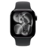 Смарт-часы Apple Watch Series 11 GPS 42mm Jet Black Aluminium Case with Black Sport Band M/L (MEQU4)