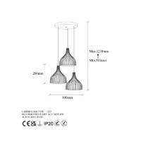 Люстра Opviq Cafu 11565 2 фото №6 — интернет-магазин Desire.md