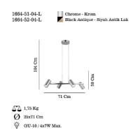 Люстра Opviq Oktano 51-04-L фото №3 — интернет-магазин Desire.md