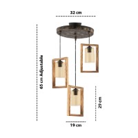 Lustră Opviq Rectangle Triple G Glass imaginea #3 — magazin online Desire.md