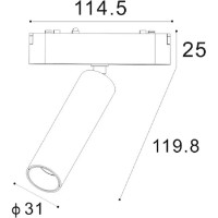 Sistem de iluminat pe șină Lampardi LP9094-7W-BK Spot Slim imaginea #2 — magazin online Desire.md
