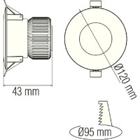 Lampă încorporabilă Horoz 016-044-0010-010 imaginea #2 — magazin online Desire.md