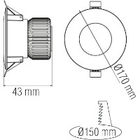 Lampă încorporabilă Horoz 016-044-0015-010 imaginea #2 — magazin online Desire.md