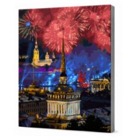 Tablou pe numere Art Gallery Econom Focuri de artificii roșii 40x50cm (GX39148)
