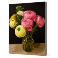 Tablou pe numere Art Gallery Econom Buchet de ranunculus frumoși 40x50cm (GX34567)
