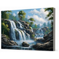 Tablou pe numere Art Gallery Econom Cascada 40x50cm (GX46404)