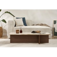 Set măsuţe cafea Hanah Home Harbor Travertine Venezia Walnut