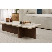 Set măsuţe cafea Hanah Home Harbor Travertine Venezia Walnut imaginea #4 — magazin online Desire.md
