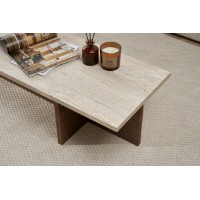 Set măsuţe cafea Hanah Home Harbor Travertine Venezia Walnut imaginea #5 — magazin online Desire.md