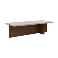 Set măsuţe cafea Hanah Home Harbor Travertine Venezia Walnut imaginea #7 — magazin online Desire.md