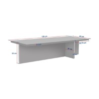 Set măsuţe cafea Hanah Home Harbor Travertine Venezia Walnut imaginea #8 — magazin online Desire.md