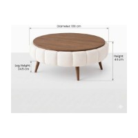 Măsuţă cafea Hanah Home Yuvarlak White imaginea #3 — magazin online Desire.md