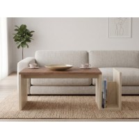 Măsuţă cafea Hanah Home Memo Travertine Venezia Walnut imaginea #2 — magazin online Desire.md