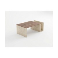Măsuţă cafea Hanah Home Memo Travertine Venezia Walnut imaginea #4 — magazin online Desire.md