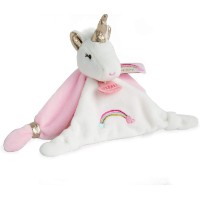 Jucărie-pătură Doudou Unicorn Pink 20cm (DC3312)