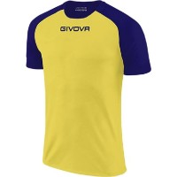 Tricou pentru copii Givova Capo Yellow/Blue, s.2XS (MAC03-0704)