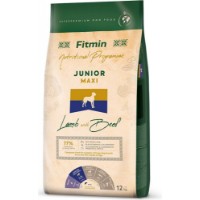 Marfa depreciata! Hrană uscată pentru câini Fitmin Maxi Junior Lamb & Beef 12kg