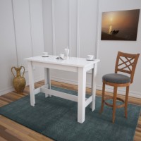 Masă pentru bucătărie Hanah Home Barra Shiny White