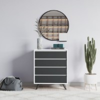 Comodă Hanah Home Suvera White Anthracite
